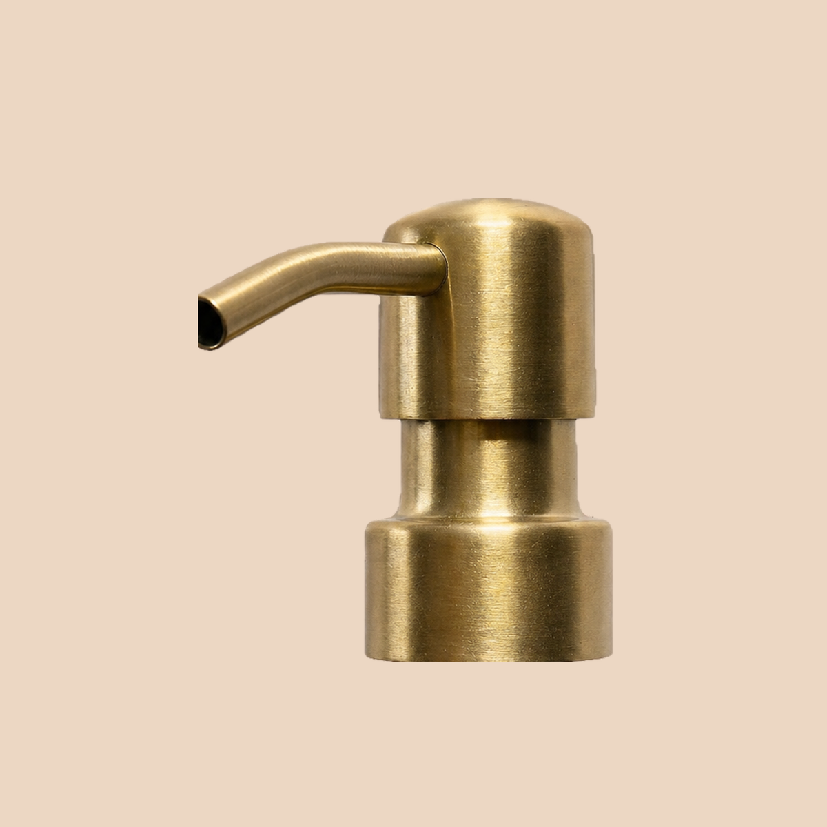 Replacement pump in brushed brass