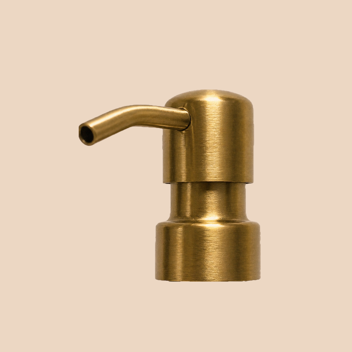 Replacement soap pump in brushed gold