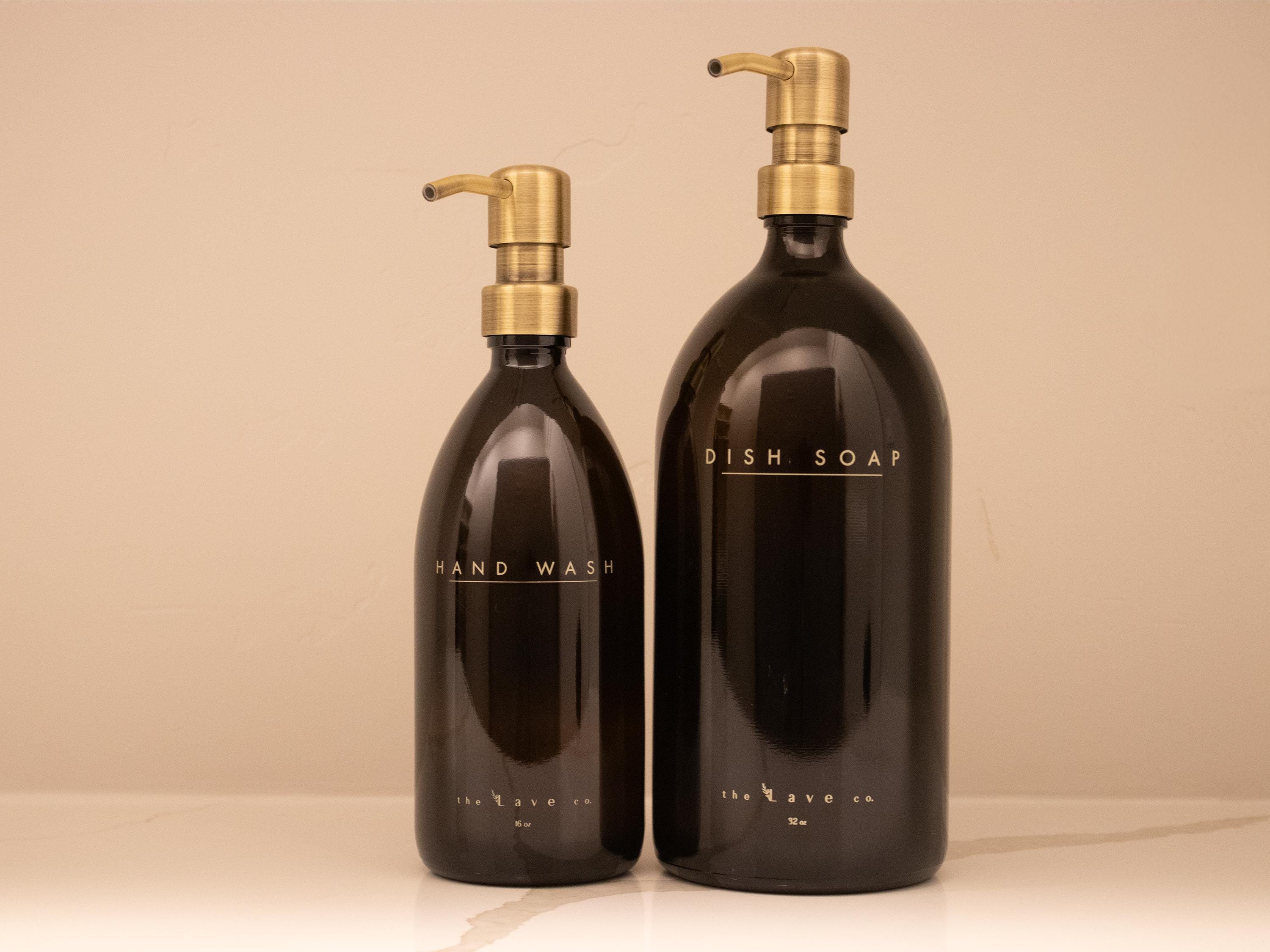 32 + 16 oz Set · Antique Brass