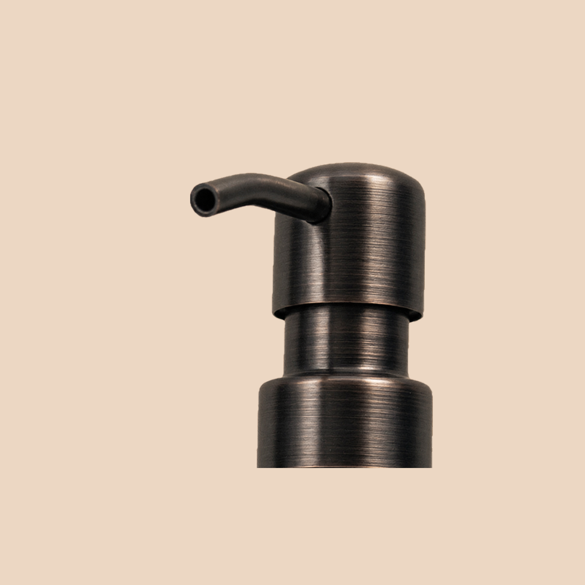 Replacement soap pump in brushed bronze