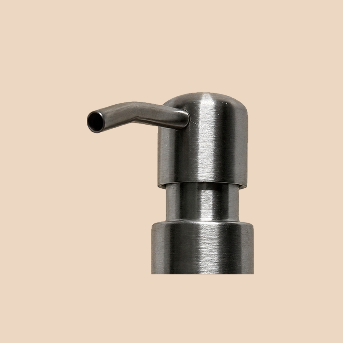 Replacement soap pump in brushed nickel